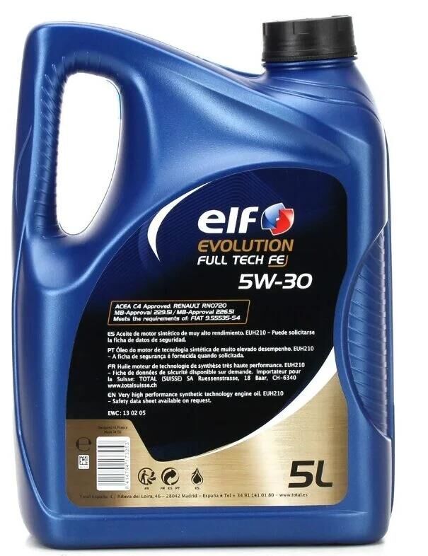 Elf Evolution Fulltech FE RN 0720 5W-30 - 5 Litre