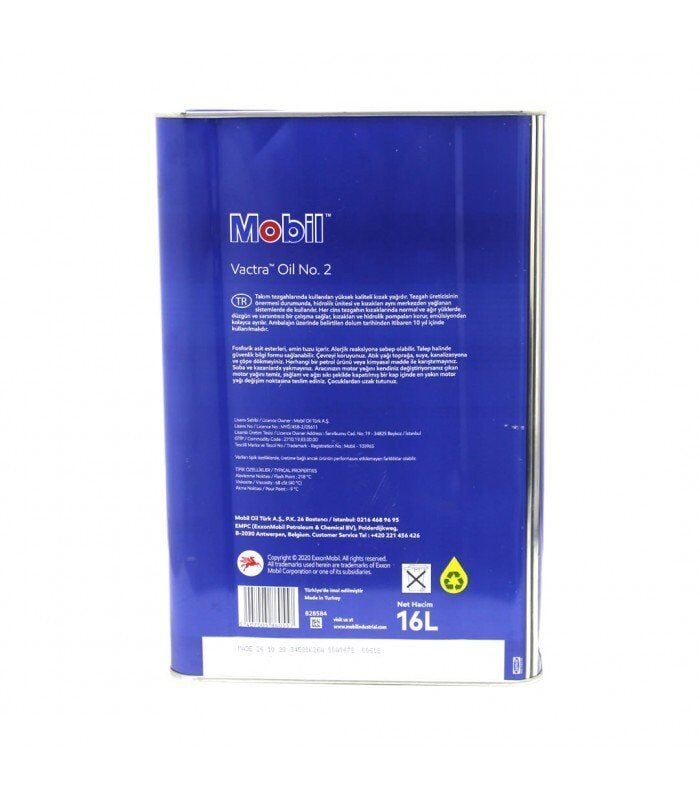 Mobil Vactra Oil No 2 - 16 Litre Kızak Yağı