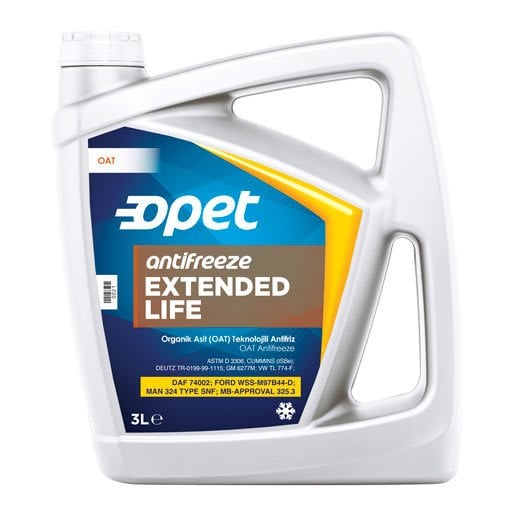 Opet Antifriz Extended Life Organik Kırmızı - 3 Litre