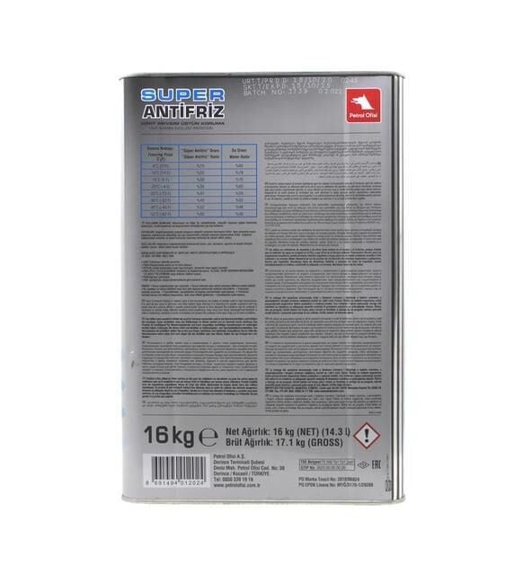 Petrol Ofisi Antifriz Super - 16 kg