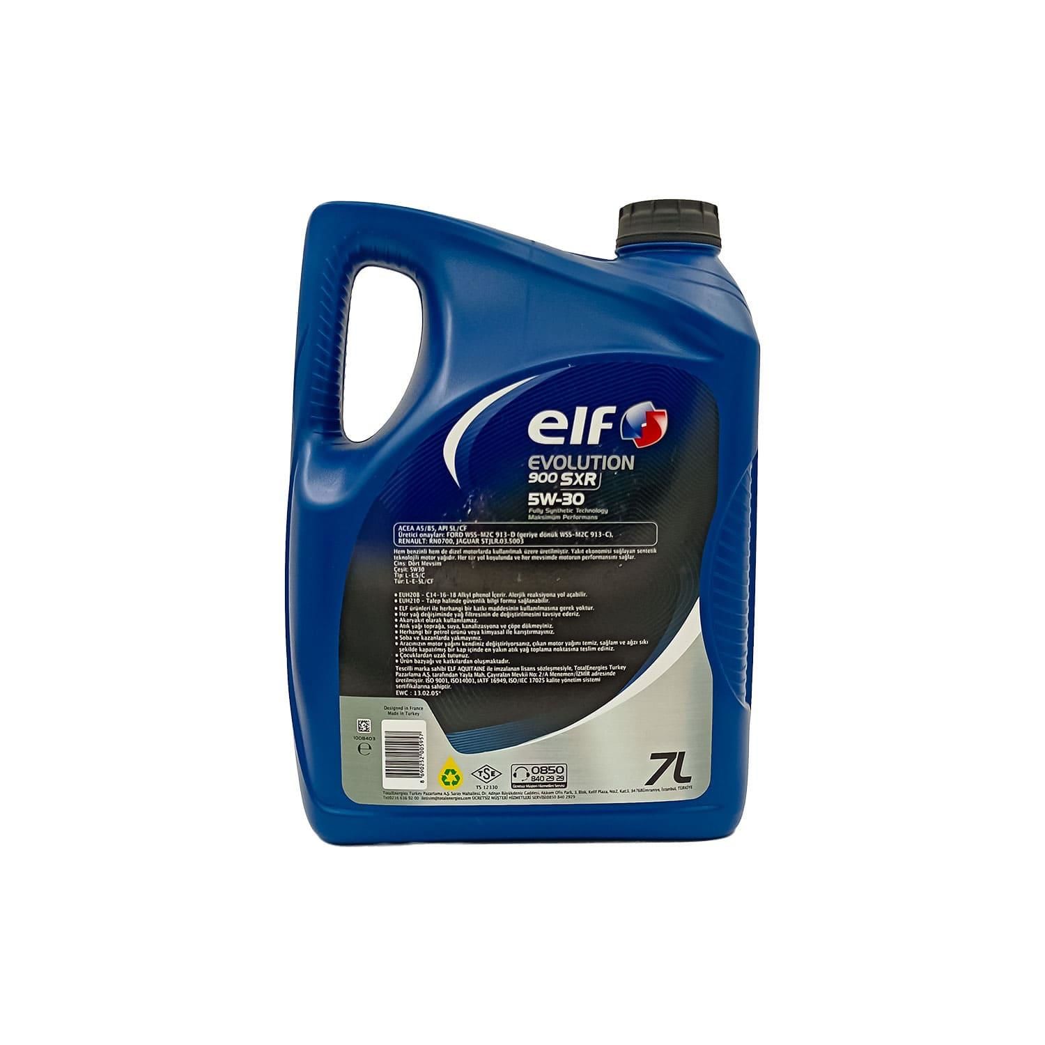 ELF Evolution SXR 5W-30 7 Litre Motor Yağı