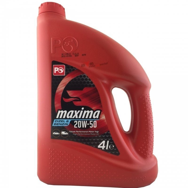Petrol Ofisi Maxima 20W-50 4 Litre Motor Yağı