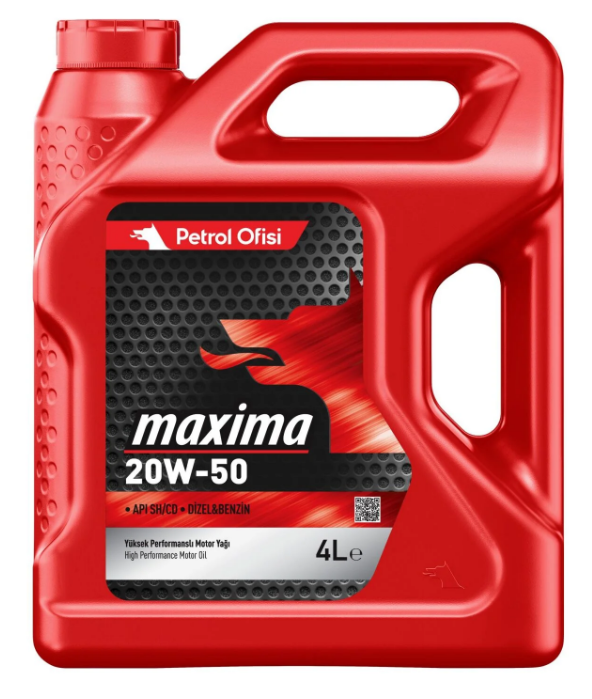 Petrol Ofisi Maxima 20W-50 4 Litre Motor Yağı