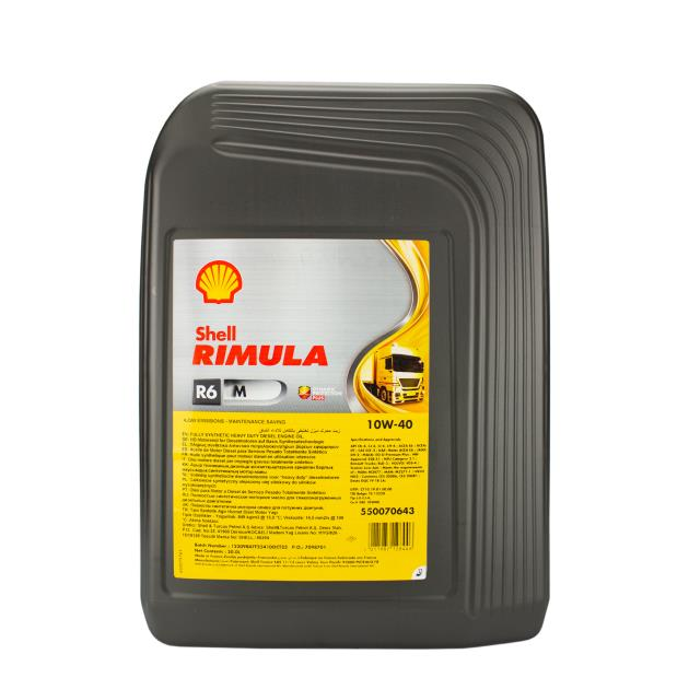 Shell Rimula R6 M 10W-40 - 20 Litre Motor Yağı