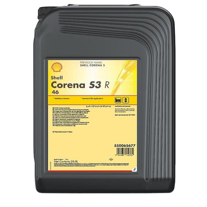 Shell Corena S3 R 46 - 20 Litre Kompresör Yağı
