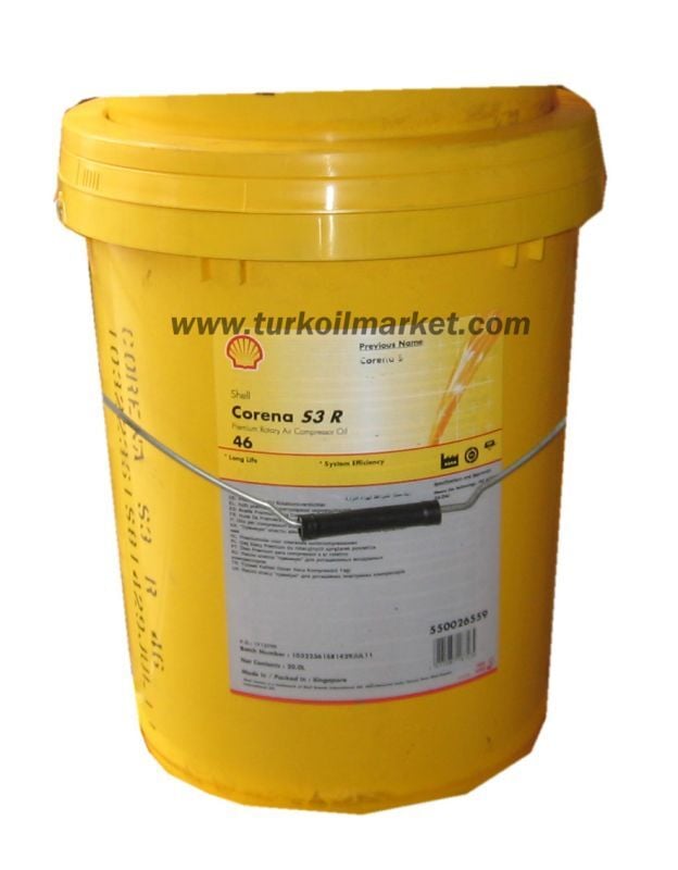 Shell Corena S3 R 46 - 20 Litre Kompresör Yağı