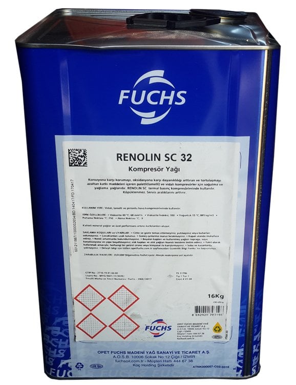 Fuchs Renolin SC 32 - 16 kg Kompresör Yağı