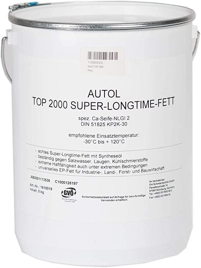 Autol Top 2000 - Super Uzun Ömürlü Gres - 25 Kg