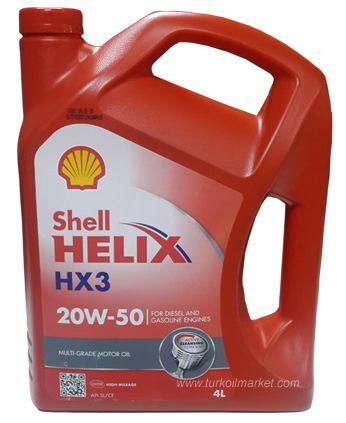 Shell Helix HX3 20W-50 - 4 Litre Motor Yağı
