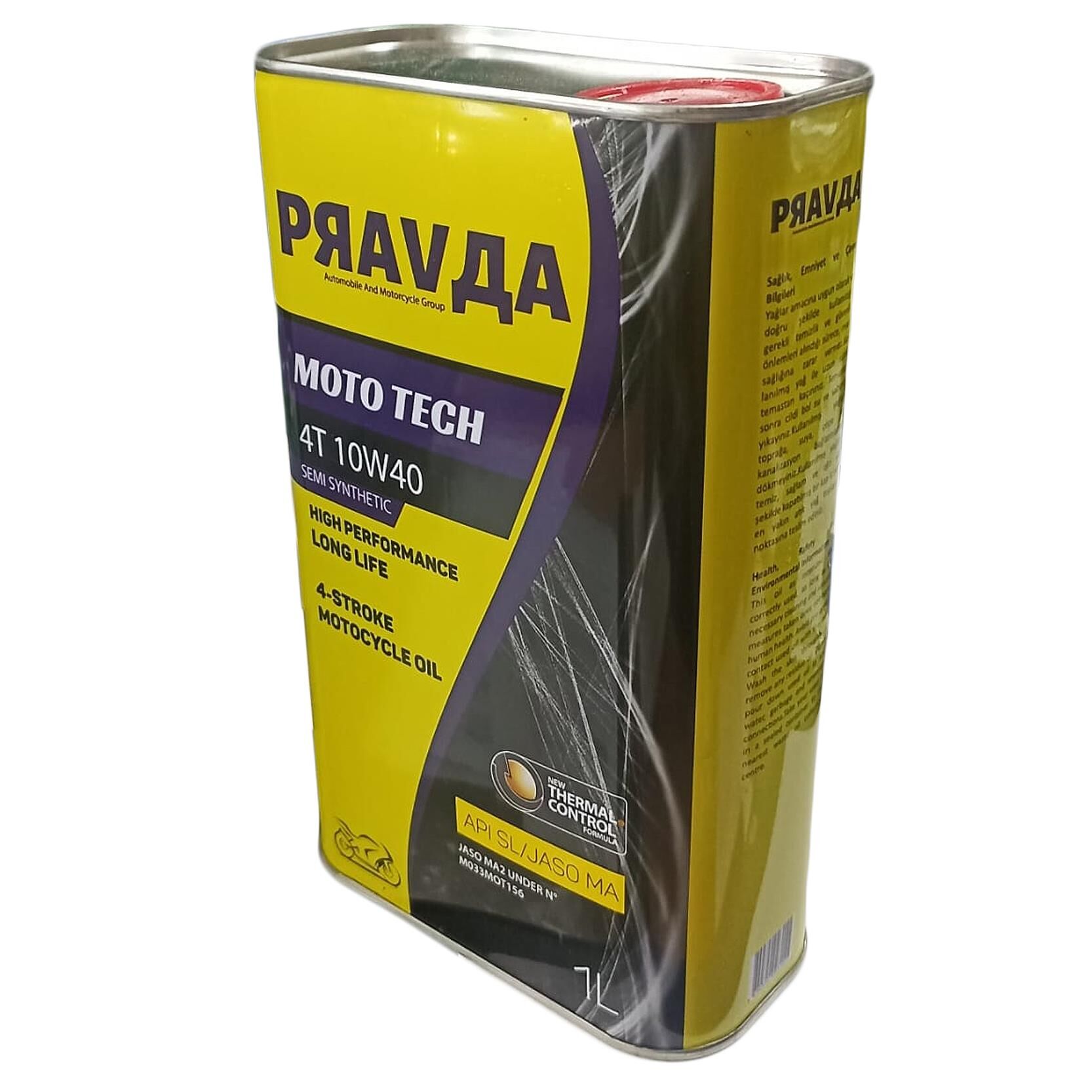 Pravda 4T 10w40 Yarı Sentetik Motosiklet Yağı