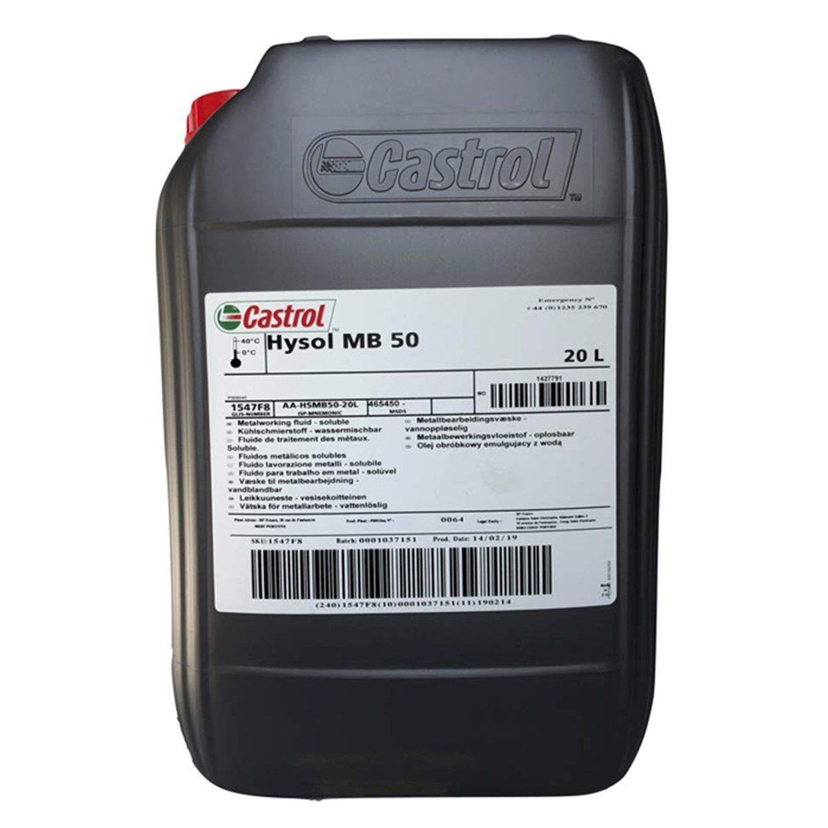 Castrol Hysol MB 50 - 20 Litre Alüminyum ve Demir İşleme Sıvısı