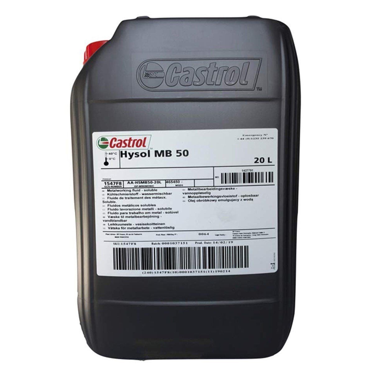 Castrol Hysol MB 50 - 20 Litre Alüminyum ve Demir İşleme Sıvısı