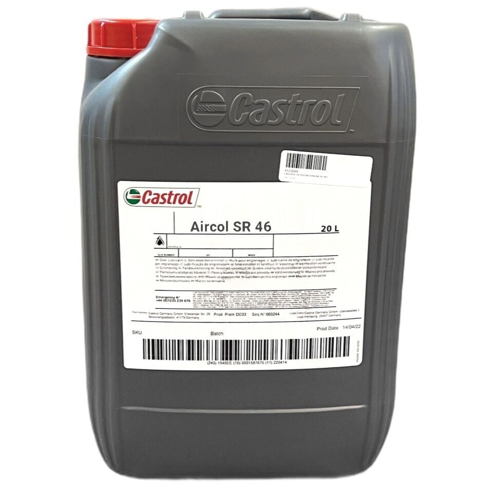 Castrol Aircol SR 46 - 20 Litre Kompresör Yağı