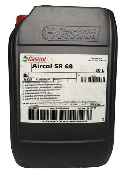Castrol Aircol SR 68 - 20 Litre Kompresör Yağı