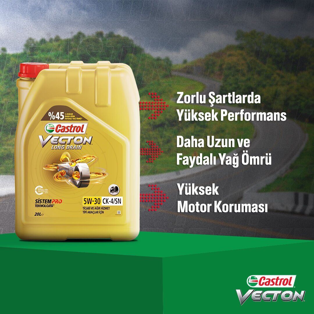 Castrol Vecton Long Drain 5W-30 CK-4 20 Litre Motor Yağı