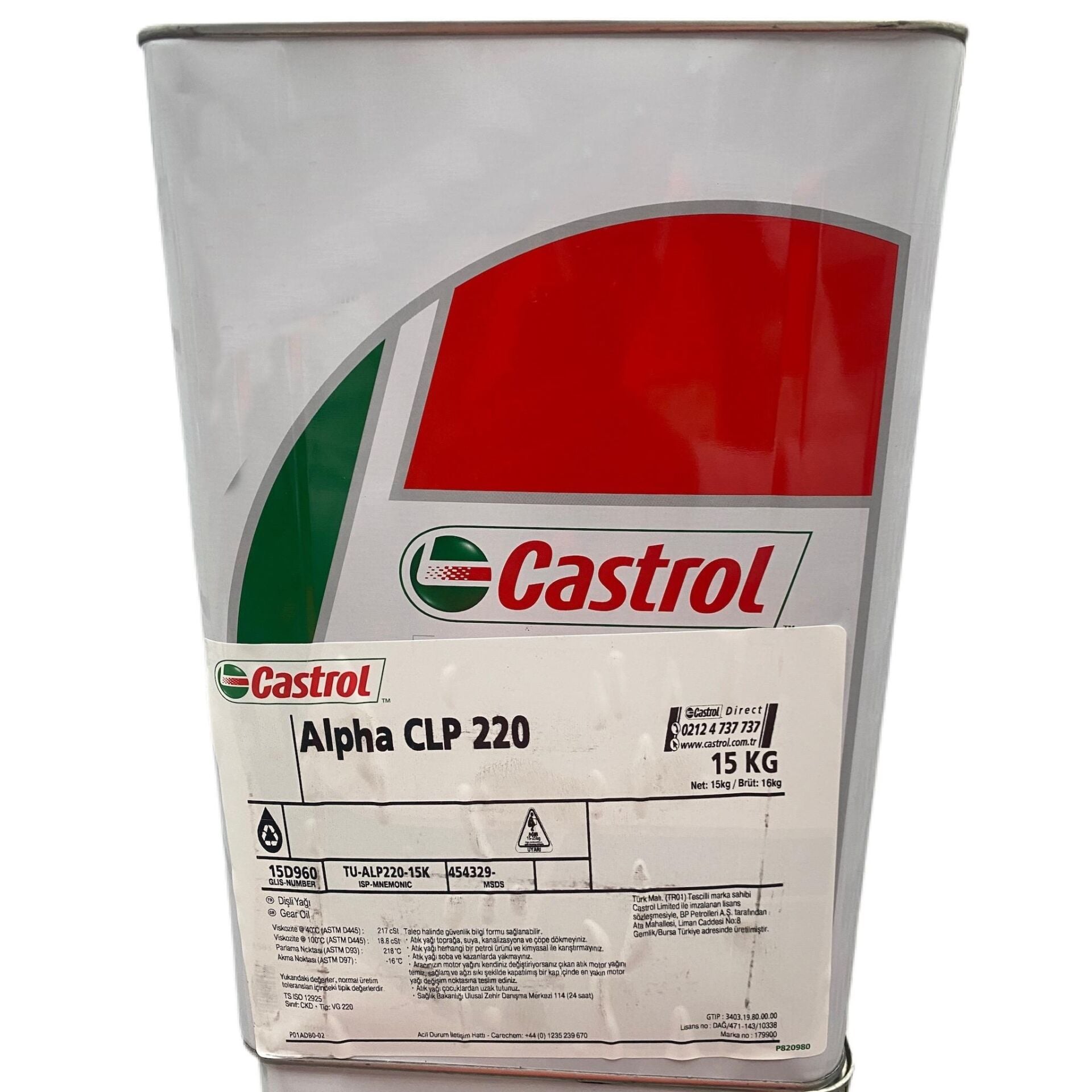 Castrol Alpha CLP 220 17 Litre Yağ