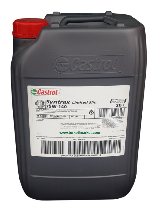 Castrol Syntrax Limited Slip 75W-140 - 20 Litre Dişli Yağı