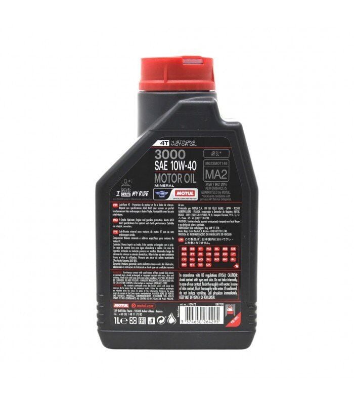 Motul 3000 10W-40 4T - 1 Litre Motosiklet Yağı