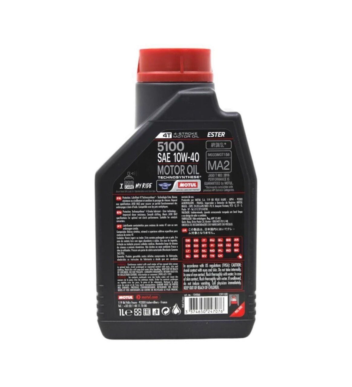 Motul 5100 10W-40 4T - 1 Litre Motosiklet Yağı