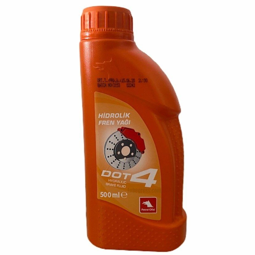 Petrol Ofisi Dot 4 Fren Hidroliği - 500 gr Fren ve Direksiyon Yağı