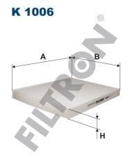 K1006 / FİLTRON OHT / SEAT Leon I 1.6 16V 77kw 105hp Polen Kabin filtresi
